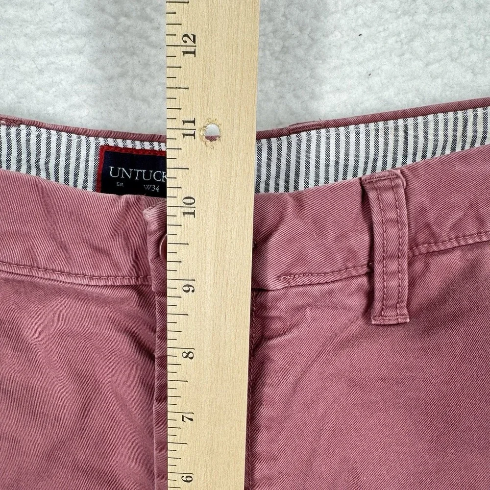 UNTUCKit‎ St. Vincent Chino Shorts Mens 34 Dusty Rose Pink Stretch Cotton Preppy